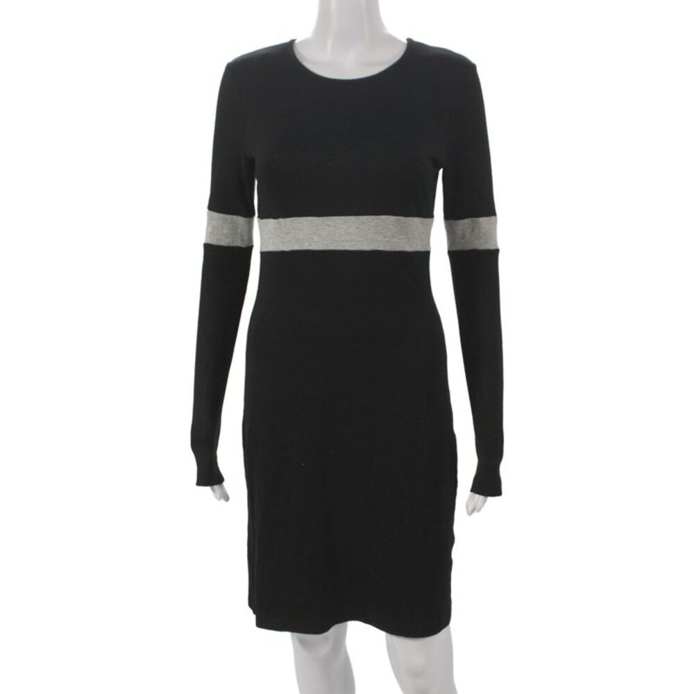 Amy Matto Women Bodycon Black Dress Long Sleeve Pullover Size XS